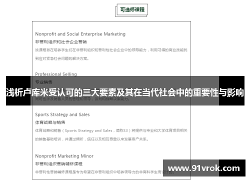 浅析卢库米受认可的三大要素及其在当代社会中的重要性与影响 浅析卢库米受认可的三大要素及其在当代社会中的重要性与影响